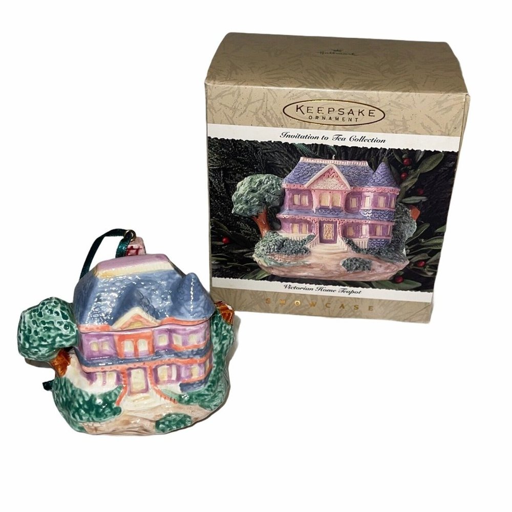 Hallmark Keepsake Ornament Victorian Home Teapot Invitation to Tea Colle…